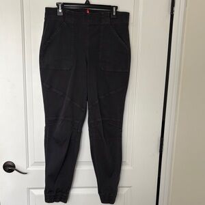 SPANX Stretch Twill Cargo Jogger Pants Washed Black Women’s XL